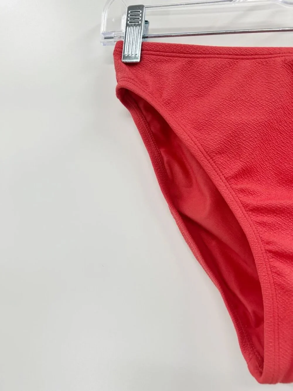 NEW Shade & Shore Crepe High Leg Medium Coverage Bikini Bottom - Red